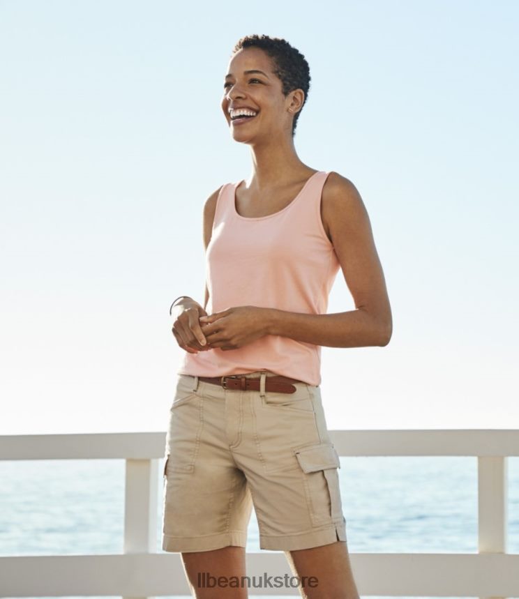 Clothing L.L.Bean Stretch Canvas Cargo Shorts Rose Taupe Women 0VRR665752