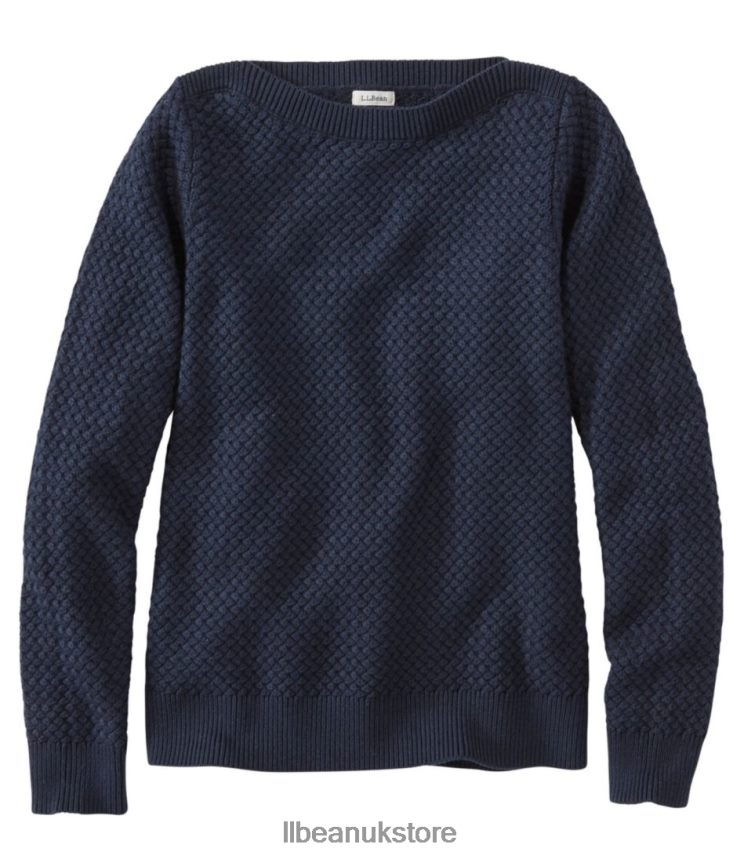 Clothing L.L.Bean Basketweave Sweater Classic Navy Women 0VRR66344