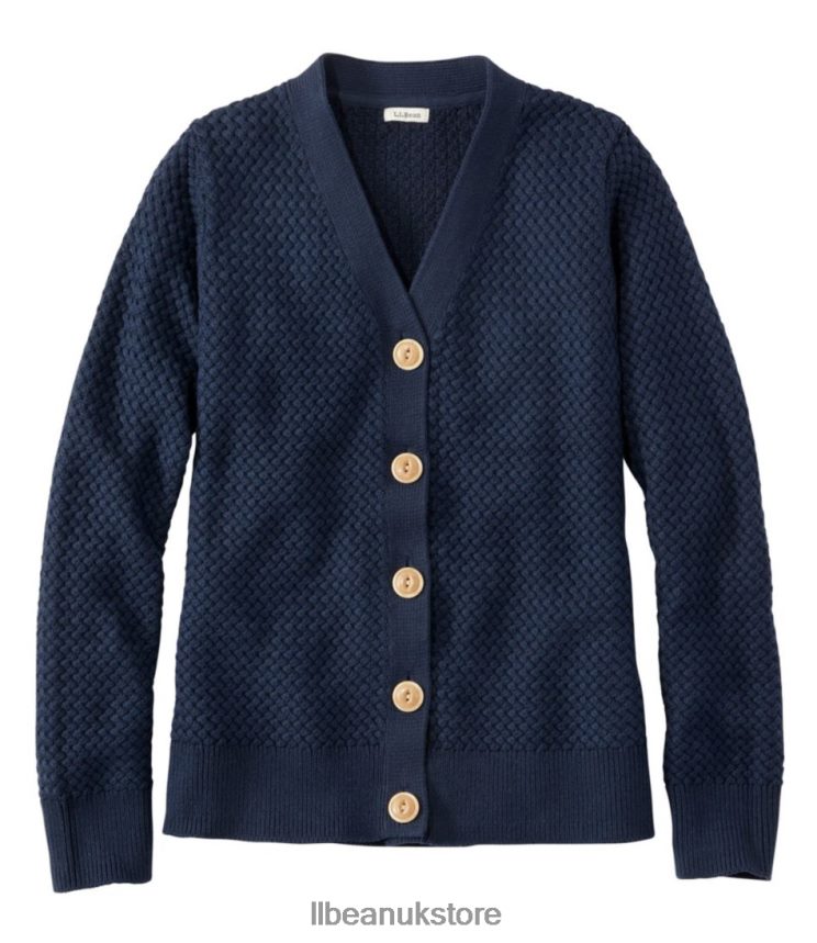 Clothing L.L.Bean Basketweave Sweater Classic Navy Women 0VRR66703