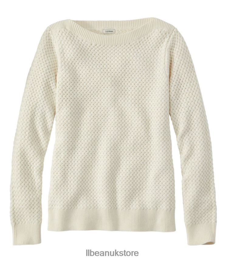 Clothing L.L.Bean Basketweave Sweater Sea Salt Women 0VRR663227