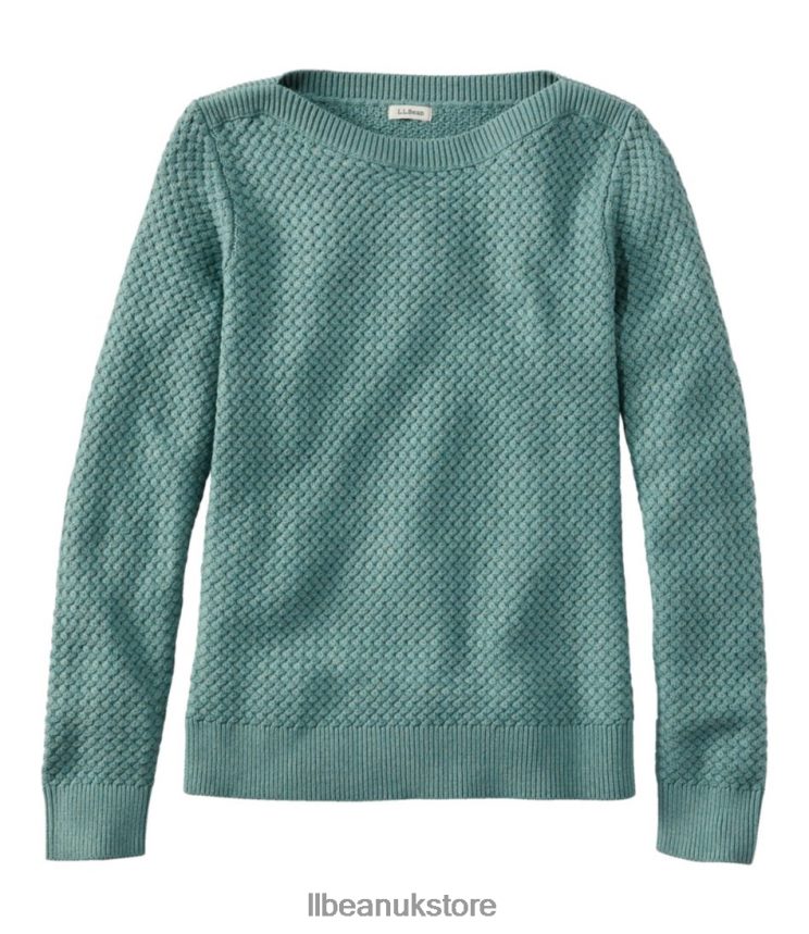 Clothing L.L.Bean Basketweave Sweater Soft Spruce Heather Women 0VRR665852