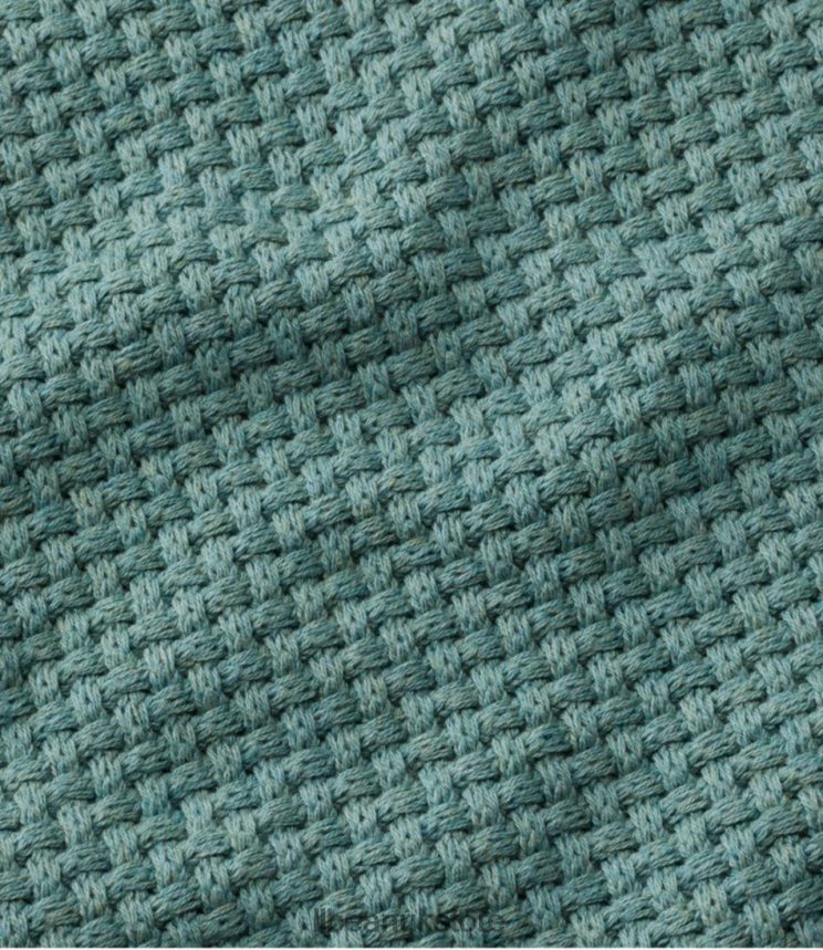 Clothing L.L.Bean Basketweave Sweater Soft Spruce Heather Women 0VRR665852