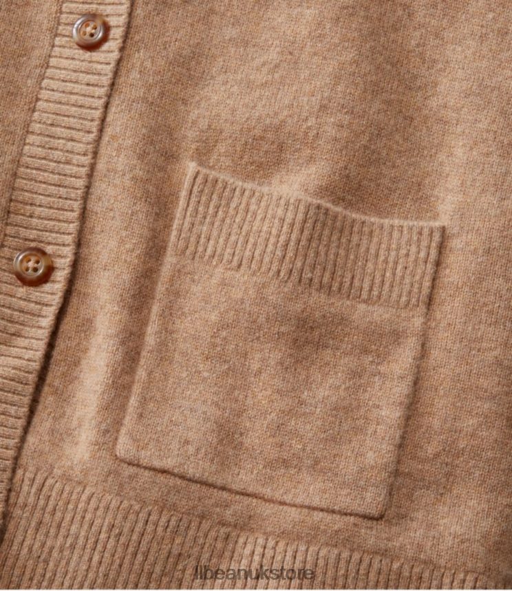 Clothing L.L.Bean Classic Cashmere Button-Front Cardigan Light Gray Heather Women 0VRR666923