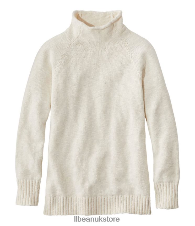 Clothing L.L.Bean Cotton Ragg Sweater Cream Women 0VRR666603