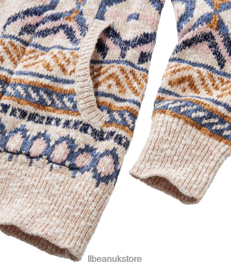 Clothing L.L.Bean Cotton Ragg Sweater Rustic Blue Fair Isle Women 0VRR667002
