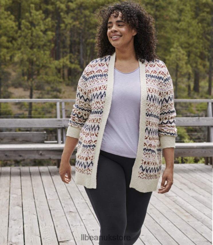 Clothing L.L.Bean Cotton Ragg Sweater Rustic Blue Fair Isle Women 0VRR667002