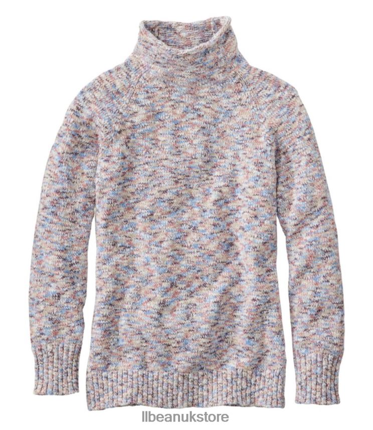 Clothing L.L.Bean Cotton Ragg Sweater Surf Blue Space Dye Women 0VRR663535