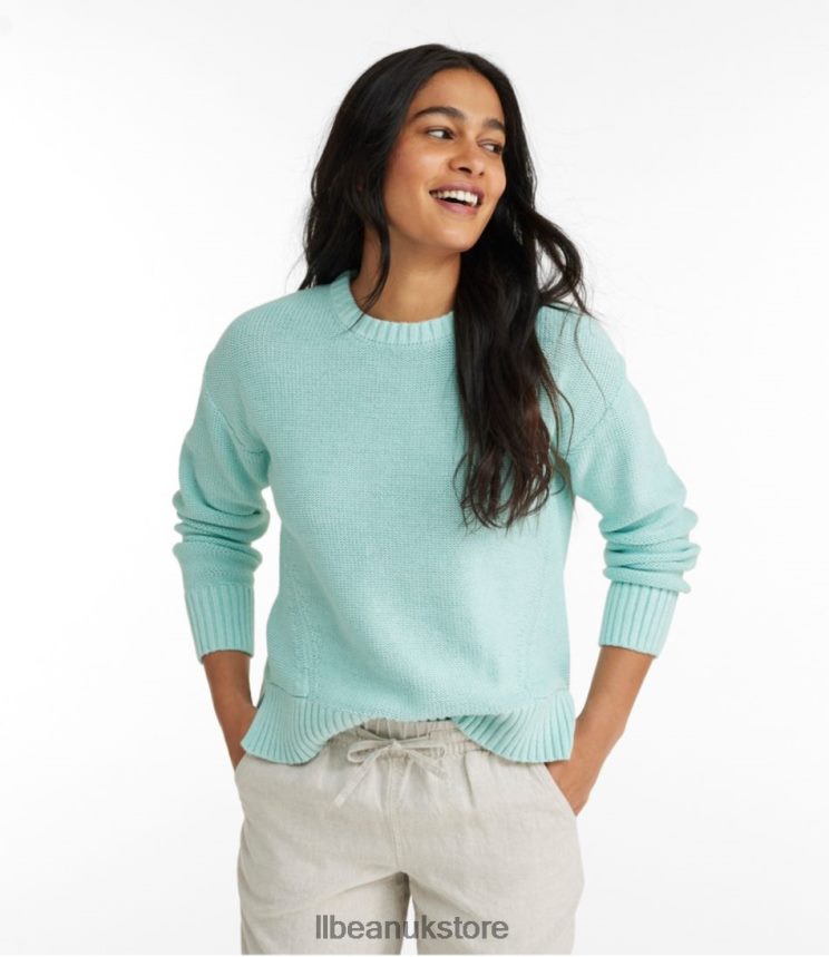 Clothing L.L.Bean Linen/Cotton Pullover Sweater Cream Women 0VRR666547