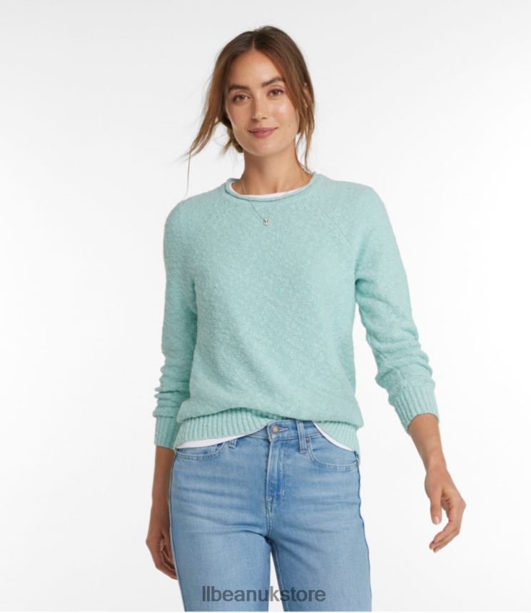 Clothing L.L.Bean Midweight Cotton Slub Rollneck Pullover Bay Leaf Women 0VRR667170