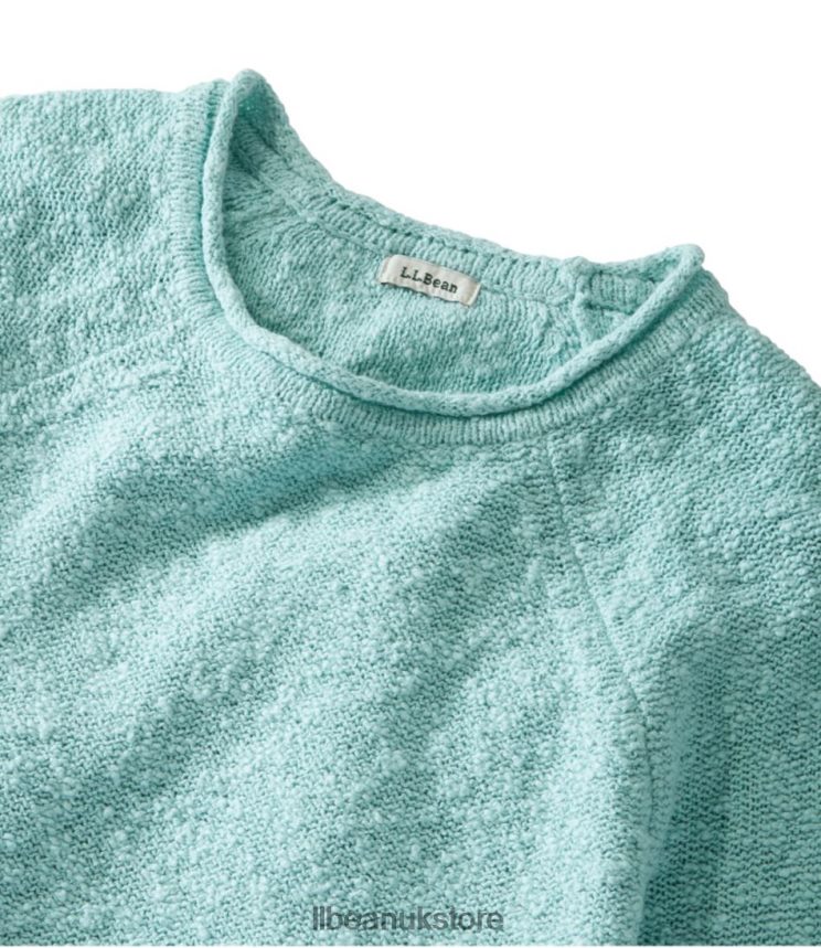 Clothing L.L.Bean Midweight Cotton Slub Rollneck Pullover Bay Leaf Women 0VRR667170