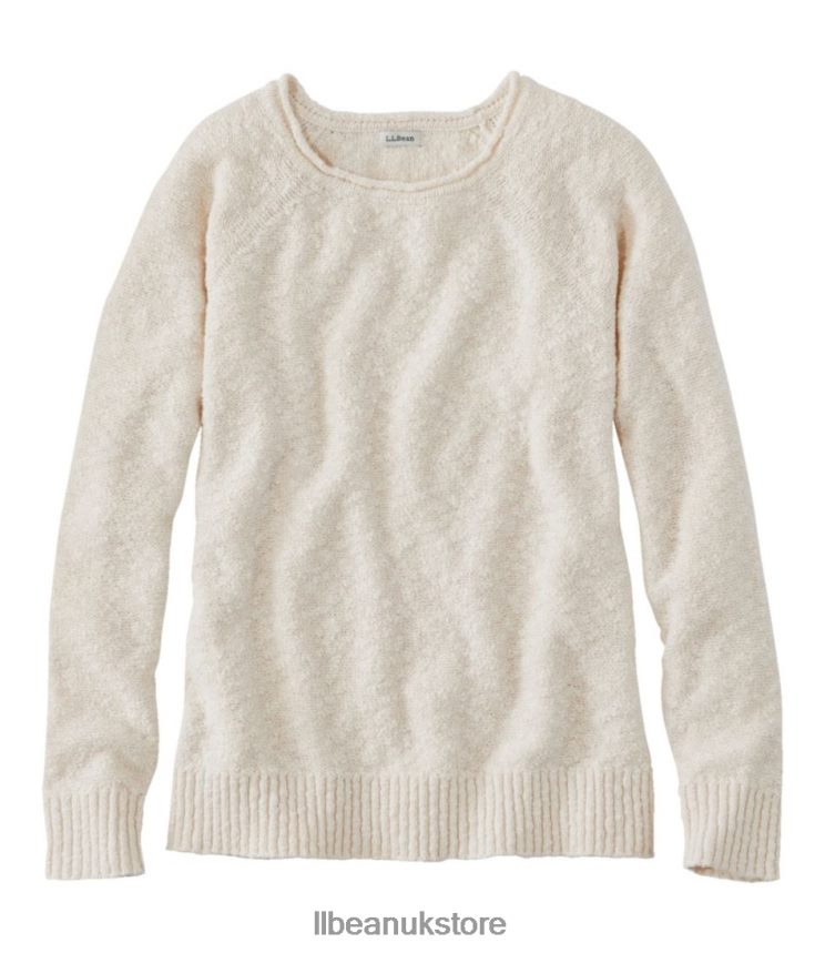 Clothing L.L.Bean Midweight Cotton Slub Rollneck Pullover Paperwhite Women 0VRR666890