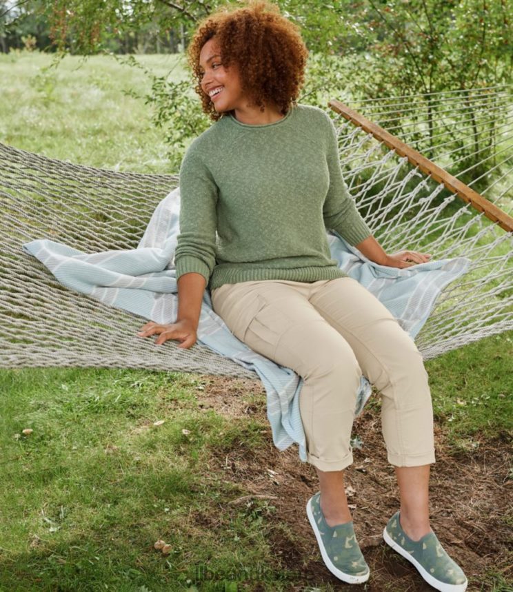 Clothing L.L.Bean Midweight Cotton Slub Rollneck Pullover Paperwhite Women 0VRR666890