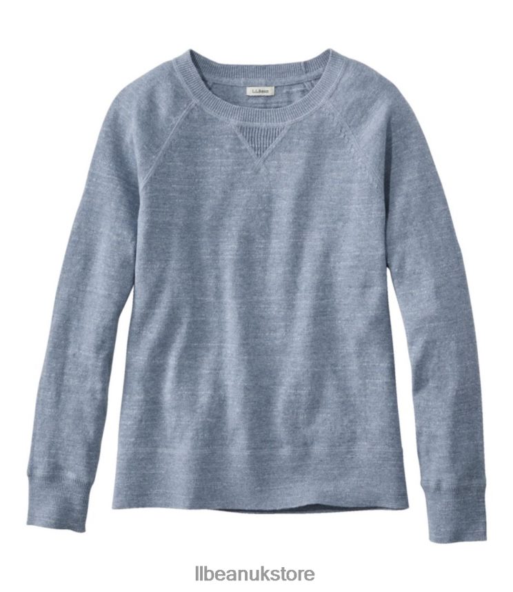 Clothing L.L.Bean Organic Cotton Slub Sweater Indigo Women 0VRR66236