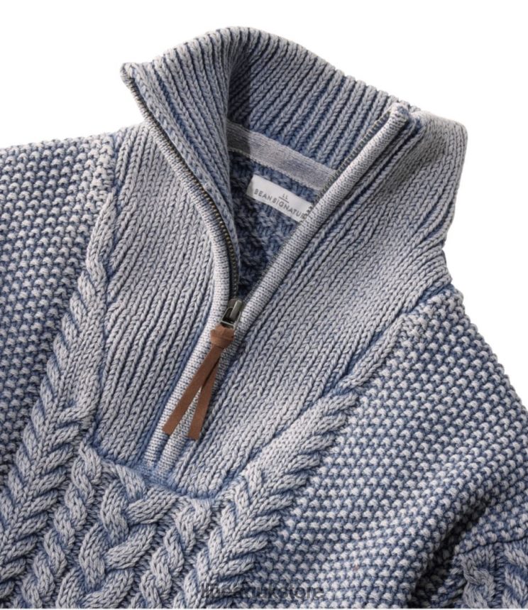 Clothing L.L.Bean Signature Cotton Fisherman Sweater Pink Grapefruit Washed Women 0VRR66611