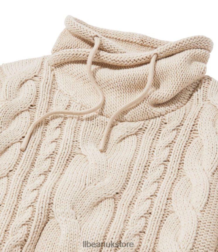 Clothing L.L.Bean x Double L Mixed-Cable Sweater Charcoal Heather Women 0VRR664920