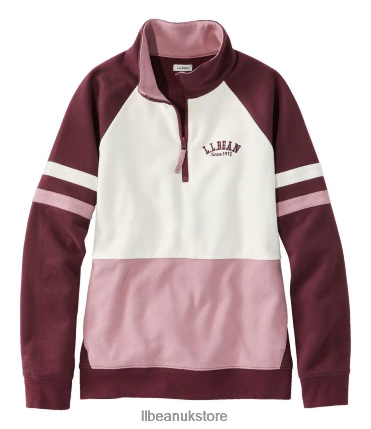 Clothing L.L.Bean 1912 Sweatshirt Deep Wine/Washed Orchid Women 0VRR664674