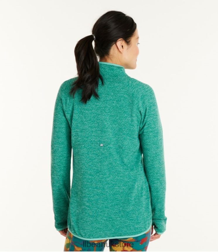 Clothing L.L.Bean Adventure Grid Fleece Quarter-Zip Pullover Burgundy Heather Women 0VRR666684