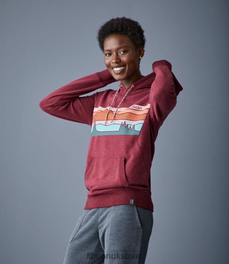Clothing L.L.Bean Cozy Camp Hoodie Ember Heather Embossed Logo Women 0VRR66411