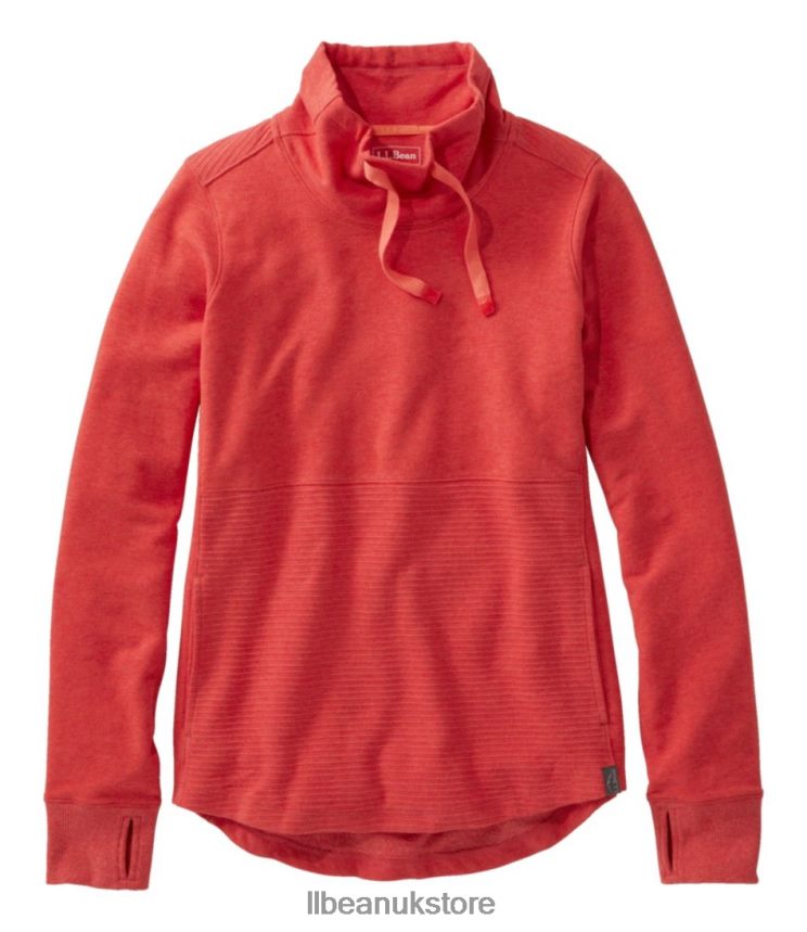 Clothing L.L.Bean Cozy Mixed-Knit Pullover Ember Heather Women 0VRR666895