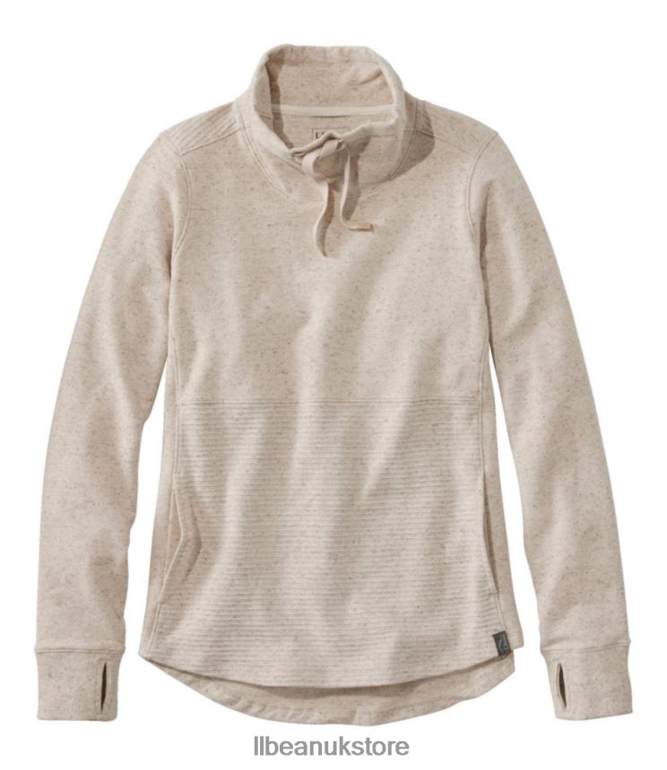 Clothing L.L.Bean Cozy Mixed-Knit Pullover Gray Birch Heather Women 0VRR664613