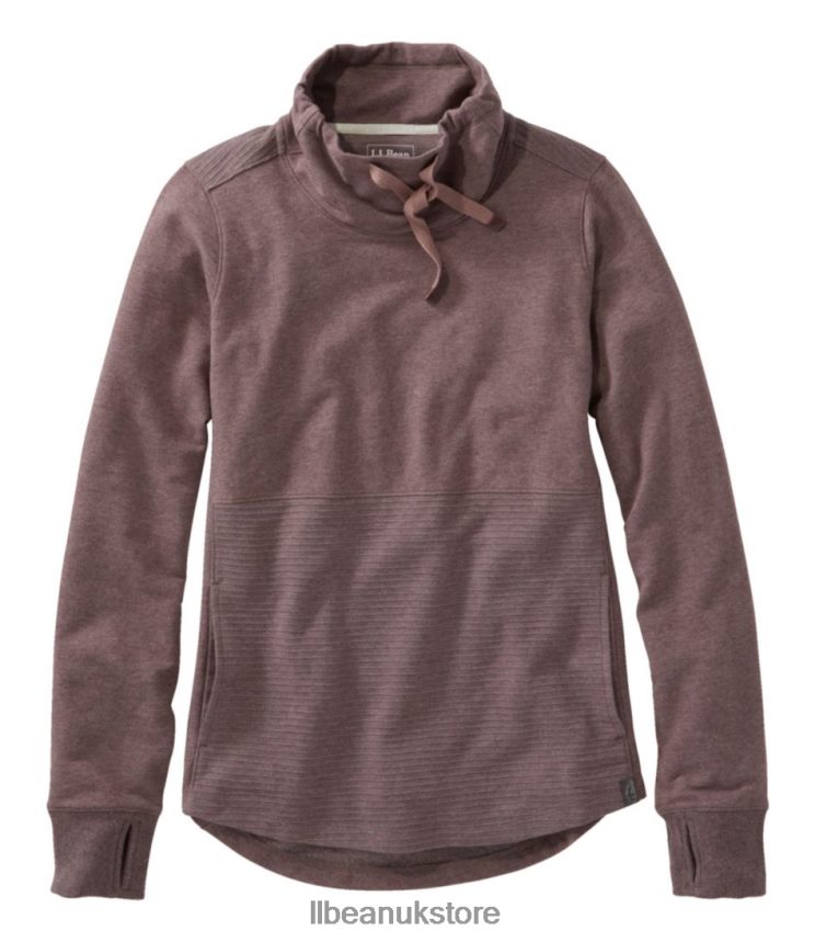 Clothing L.L.Bean Cozy Mixed-Knit Pullover Smoky Mauve Heather Women 0VRR662975