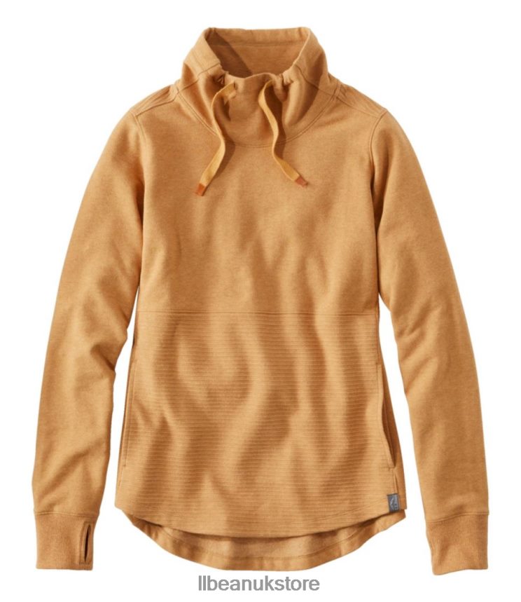 Clothing L.L.Bean Cozy Mixed-Knit Pullover Toffee Heather Women 0VRR6650