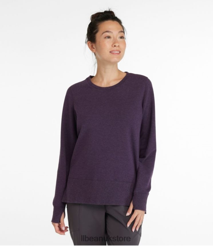Clothing L.L.Bean Cozy Sweatshirt Smoky Mauve Heather Women 0VRR662963