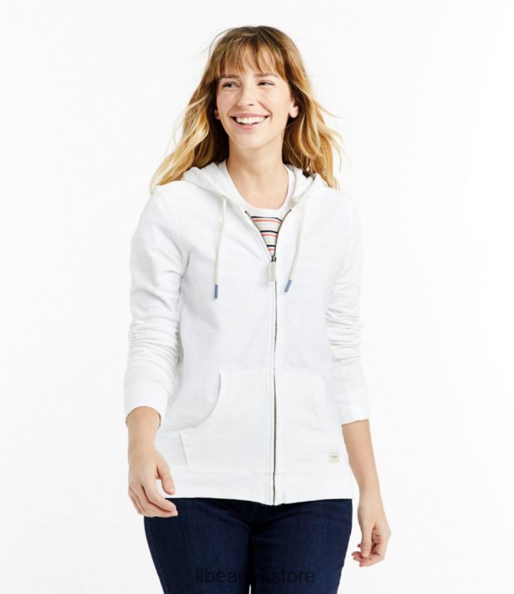 Clothing L.L.Bean Organic Cotton Hooded Sweatshirt Lilac Mist Women 0VRR664618