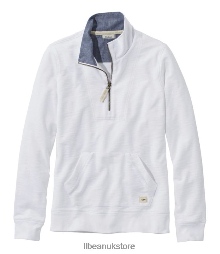 Clothing L.L.Bean Organic Cotton Sweatshirt White Women 0VRR665832