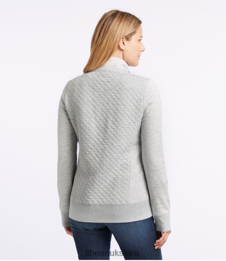 Clothing L.L.Bean Quilted Quarter-Zip Pullover Warm Coral Women 0VRR664602