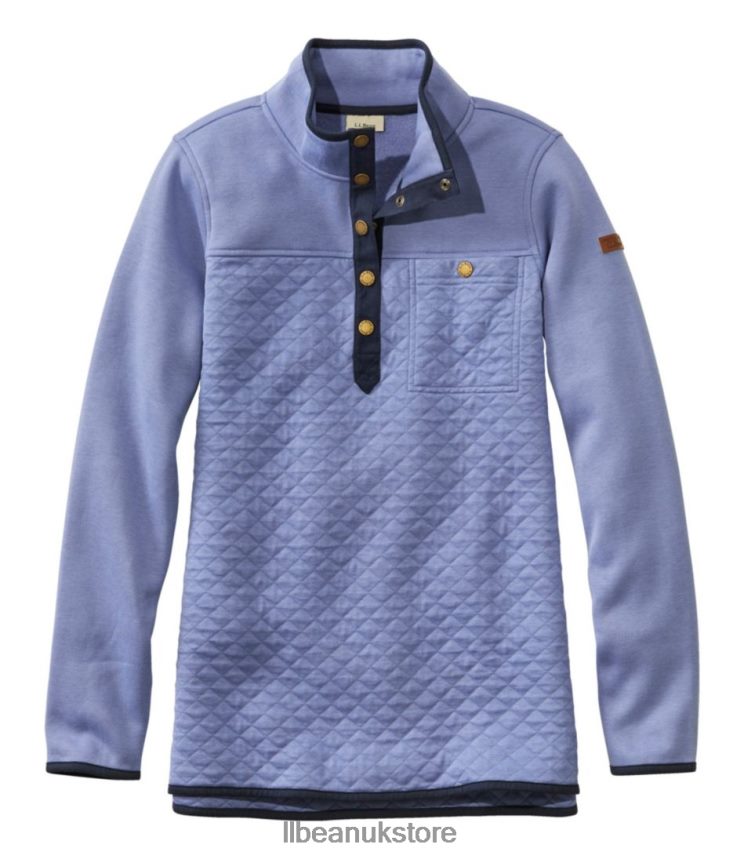 Clothing L.L.Bean Quilted Sweatshirt Larkspur Women 0VRR667003