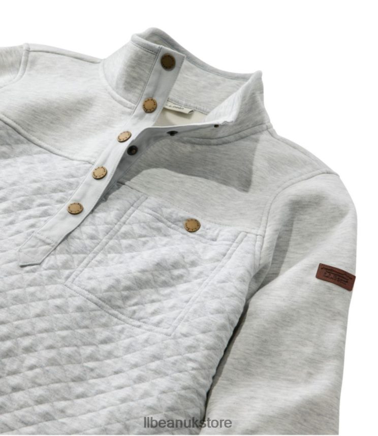Clothing L.L.Bean Quilted Sweatshirt Sunlit Coral Women 0VRR665913