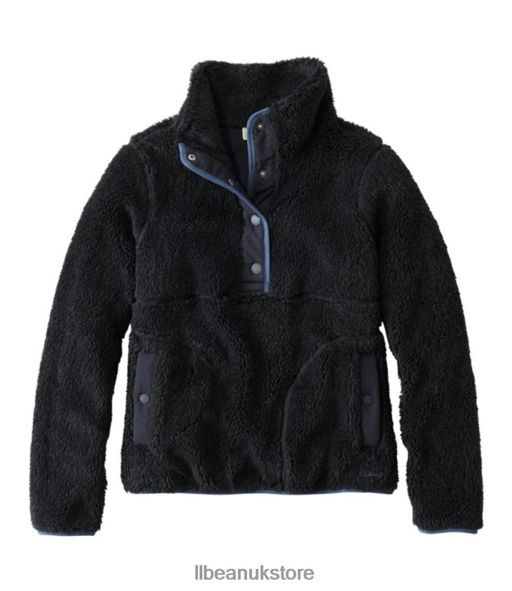 Clothing L.L.Bean Sherpa Fleece Pullover Black Women 0VRR666601