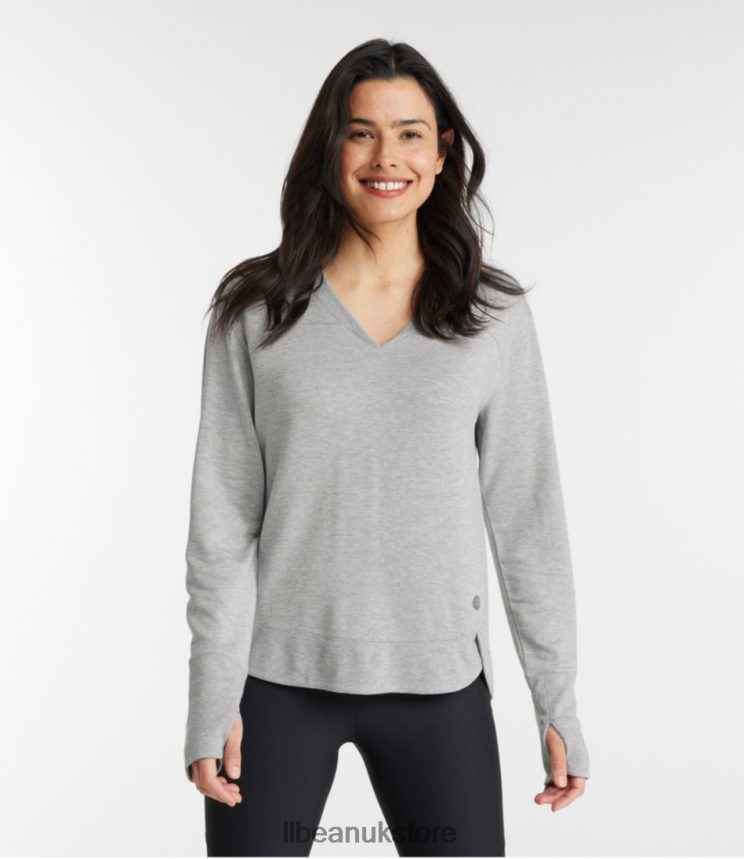 Clothing L.L.Bean SoftFlex V-Neck Pullover Ember Heather Women 0VRR665844