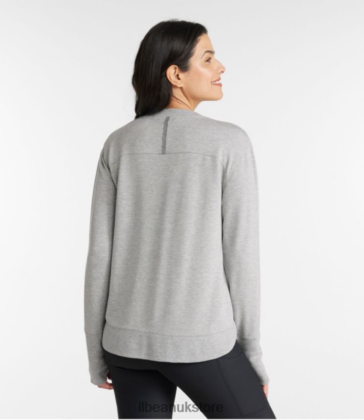 Clothing L.L.Bean SoftFlex V-Neck Pullover Gray Heather Women 0VRR664813