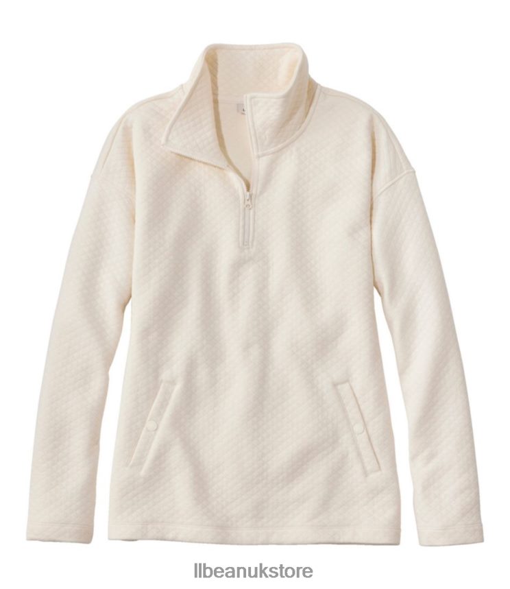 Clothing L.L.Bean SoftLight Quilted Top Cream Women 0VRR667005