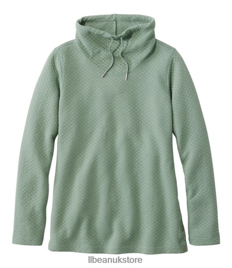 Clothing L.L.Bean SoftLight Quilted Top Faded Sage Women 0VRR664614