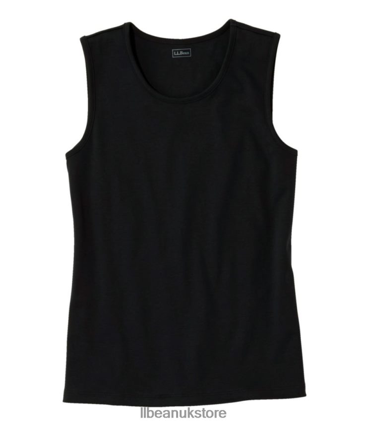 Clothing L.L.Bean Pima Cotton Tee Black Women 0VRR666878
