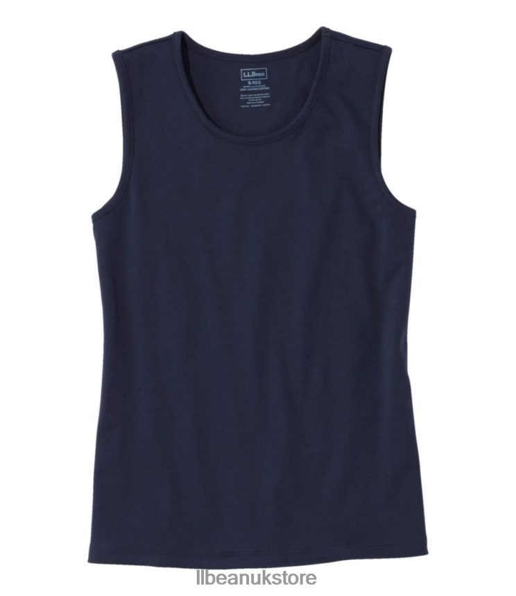 Clothing L.L.Bean Pima Cotton Tee Raven Blue Women 0VRR666405