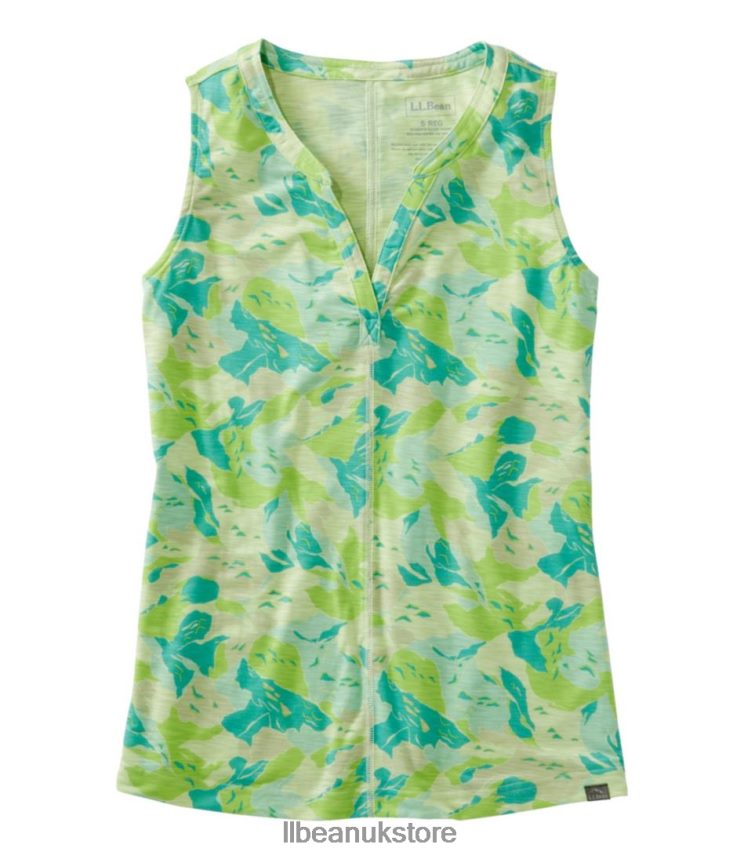 Clothing L.L.Bean Streamside Tank Citrus Green Camo Women 0VRR664776