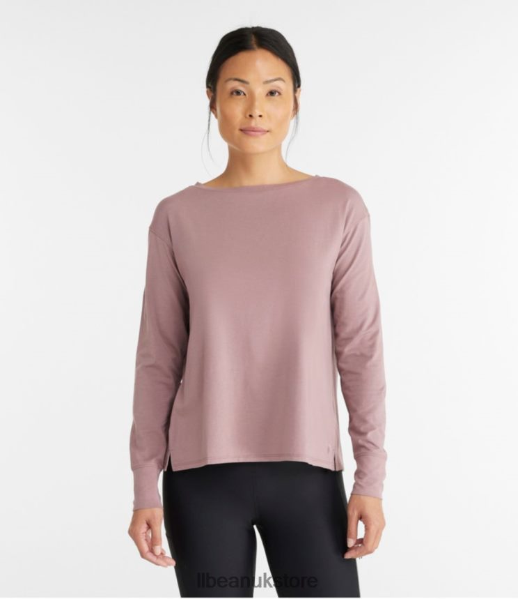 Clothing L.L.Bean Beyond Soft Tee Light Gray Heather Women 0VRR665889
