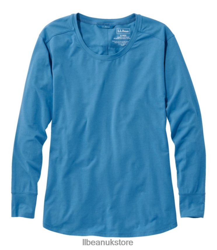 Clothing L.L.Bean Beyond Soft Tee Marine Blue Women 0VRR665798