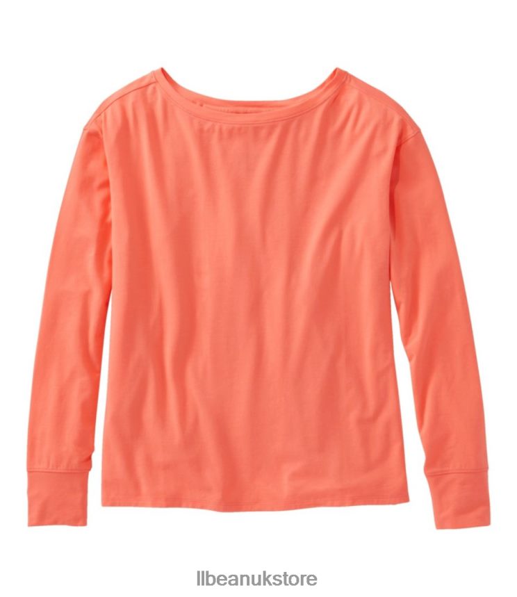 Clothing L.L.Bean Beyond Soft Tee Wild Salmon Women 0VRR66417