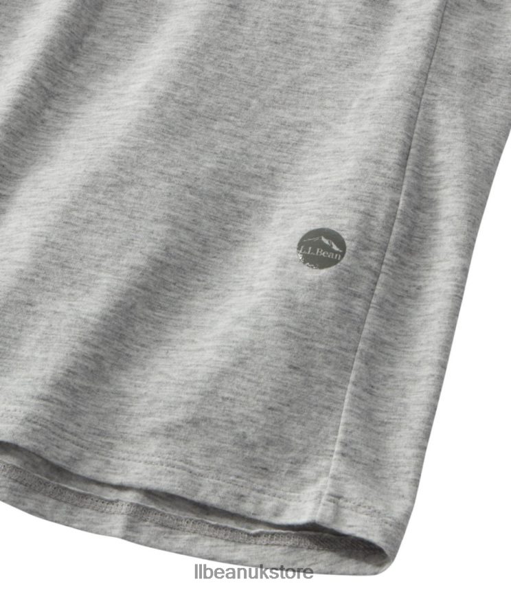 Clothing L.L.Bean Beyond Soft V-Neck Tee Light Gray Heather Women 0VRR666427