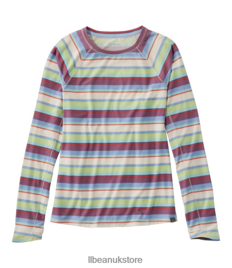 Clothing L.L.Bean Everyday SunSmart Tee Malibu Blue Multi Stripe Women 0VRR66450