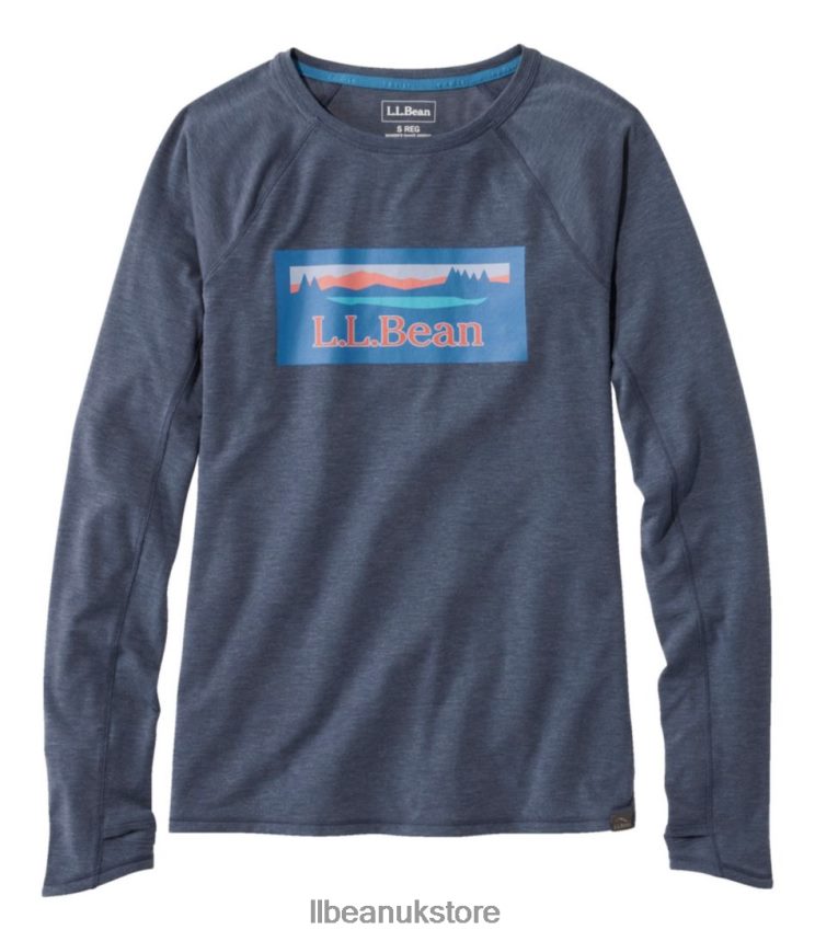 Clothing L.L.Bean Everyday SunSmart Tee Nautical Navy Katahdin Women 0VRR66484