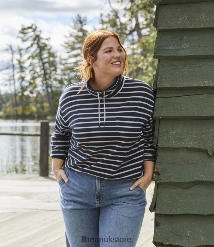 Clothing L.L.Bean Heritage Mariner Top Marine Blue/Mineral Red Women 0VRR663316