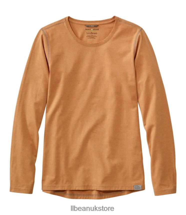 Clothing L.L.Bean Insect Shield Field Tee Dark Amber Women 0VRR665224