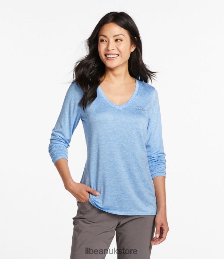 Clothing L.L.Bean Insect Shield Pro Knit Crew Silver Birch Women 0VRR663359