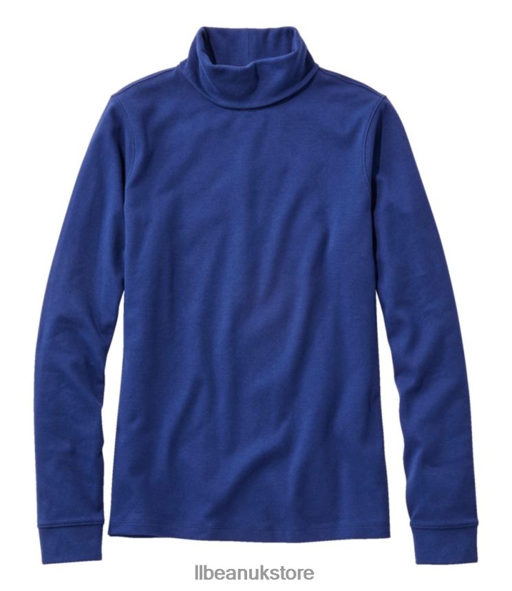 Clothing L.L.Bean Interlock Turtleneck Alpine Blue Women 0VRR666911